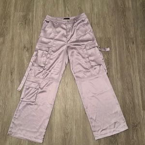 Purple cargo pants y2k